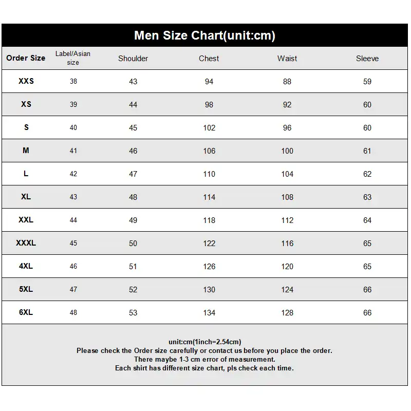 Clothing Color Chart