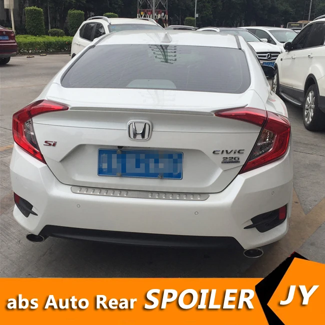 

For HONDA Civic Spoiler 2016-2018 civic spoiler High Quality ABS Material Car Rear Wing Primer Color Rear Spoiler
