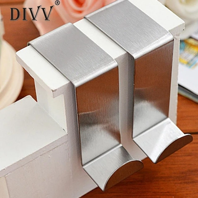Best Offers 2PCS Clothes Towel Hook Door Kitchen Cabinet Hanger Rails Stainless Steel Home Storage Hook Levert Dropship jan26 Best Offers 2PCS Clothes Towel Hook Door Kitchen Cabinet Hanger Rails Stainless Steel Home Storage Hook Levert Dropship jan26