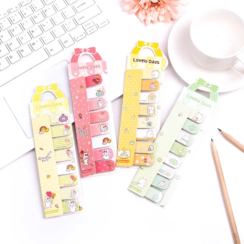 1pcs Stationery Cute Sticky Notes Cartoon Anime Long Post It Notes