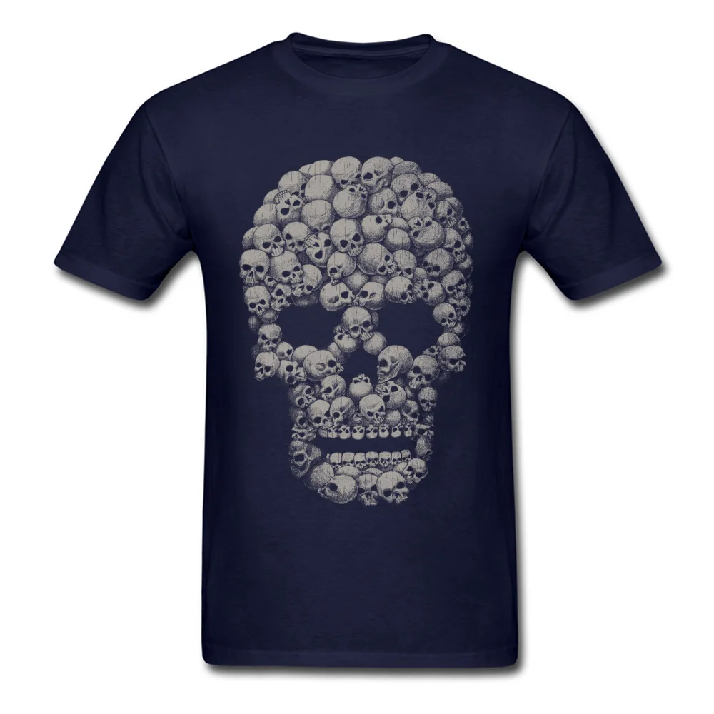 Skull Of Skulls 100% Cotton T-shirts for Boys Short Sleeve Custom T Shirt 2018 New Summer/Autumn O-Neck Tops Shirts Customized Skull Of Skulls navy