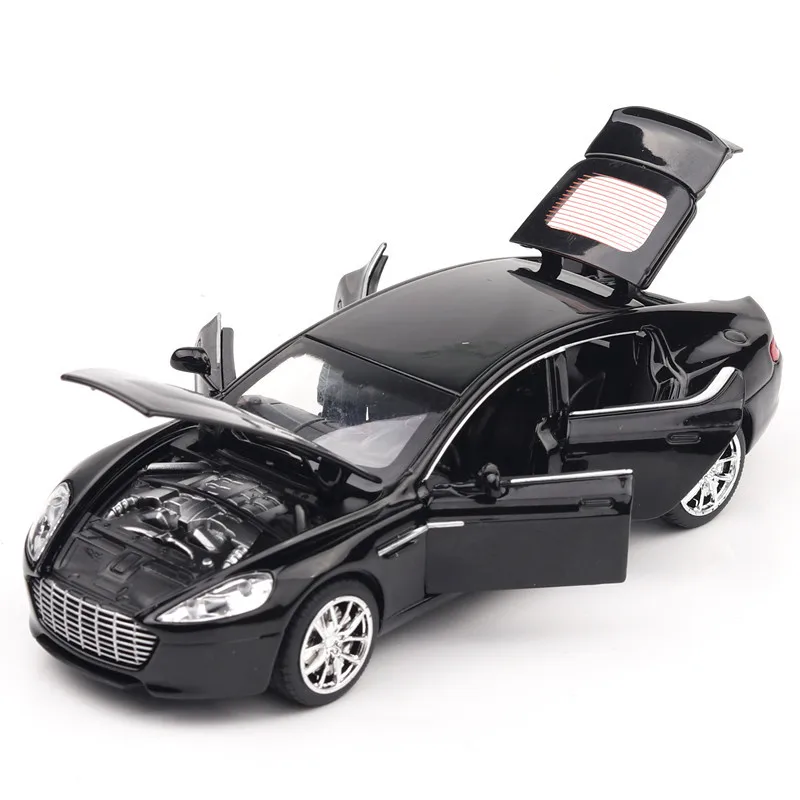 Для Aston Martin 6 дверная модель автомобиля игрушка Diecast звук и свет тянуть назад супер гоночный автомобиль модель дома украшения Детские