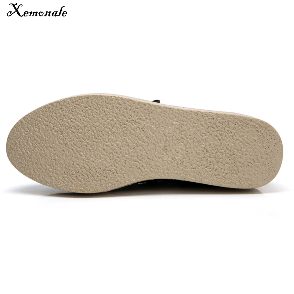 Xemonale/2018 Женские броги оксфорды на платформе обувь плоской подошве кожаные