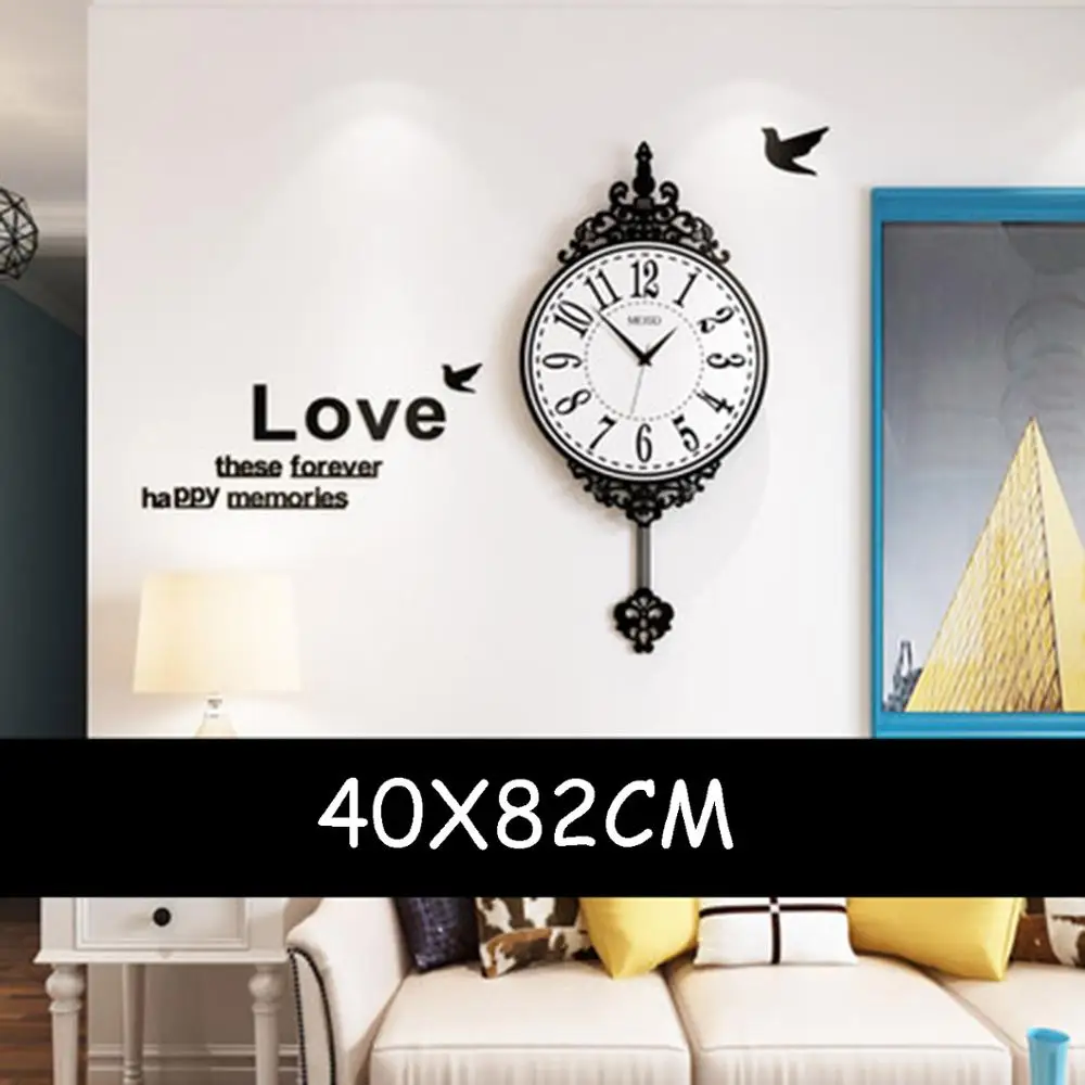Скандинавская личность креативная Мода часы современный минималистичный атмосфера гостиная домашний маятник искусство тренд часы - Цвет: F