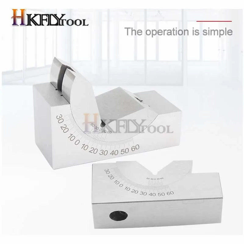 Toolmaker Калибр для точного измерения микро регулируемый угол V блок фрезерования