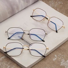 Квадратные черные очки для глаз металлическая оптическая оправа компьютер Google Мужские аксессуары анти-Буле Очки стильные оправы 9040OLO