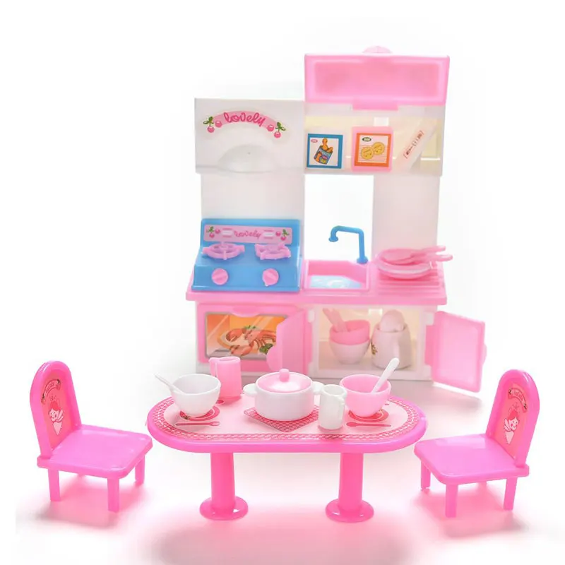 baby doll and kitchen set