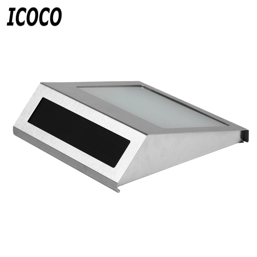 3 светодио дный Нержавеющая сталь солнечного освещения лампы Doorplate