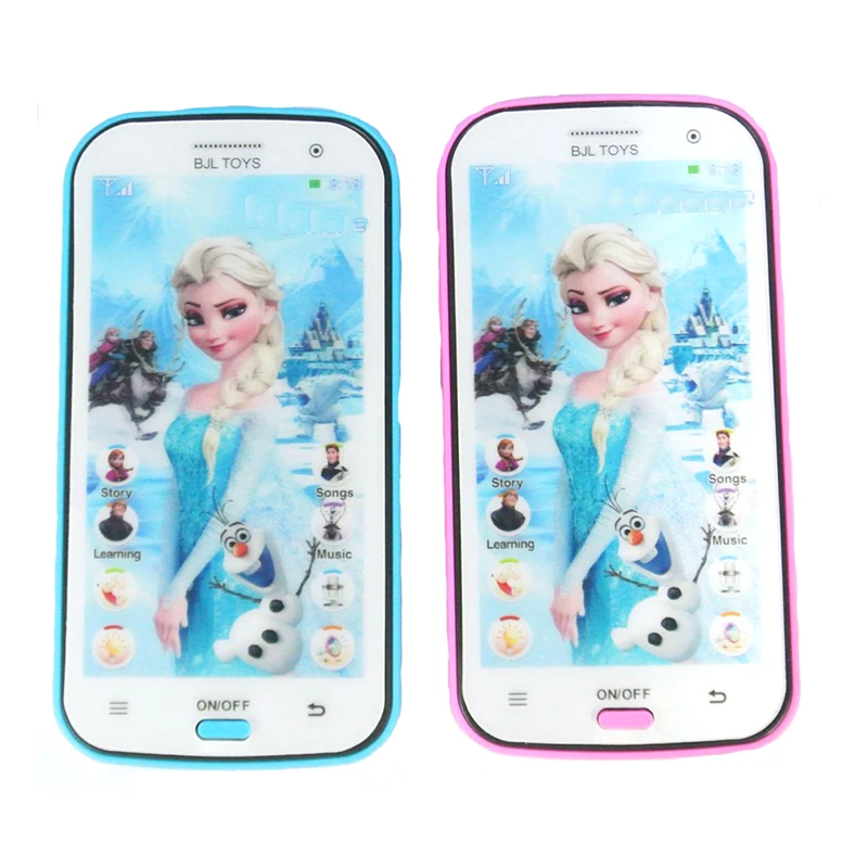 1 Pcs Snow Queen Toy Phone Talking Princess Anna Elsa Phone Mobile Learning Education Baby Mobilephone