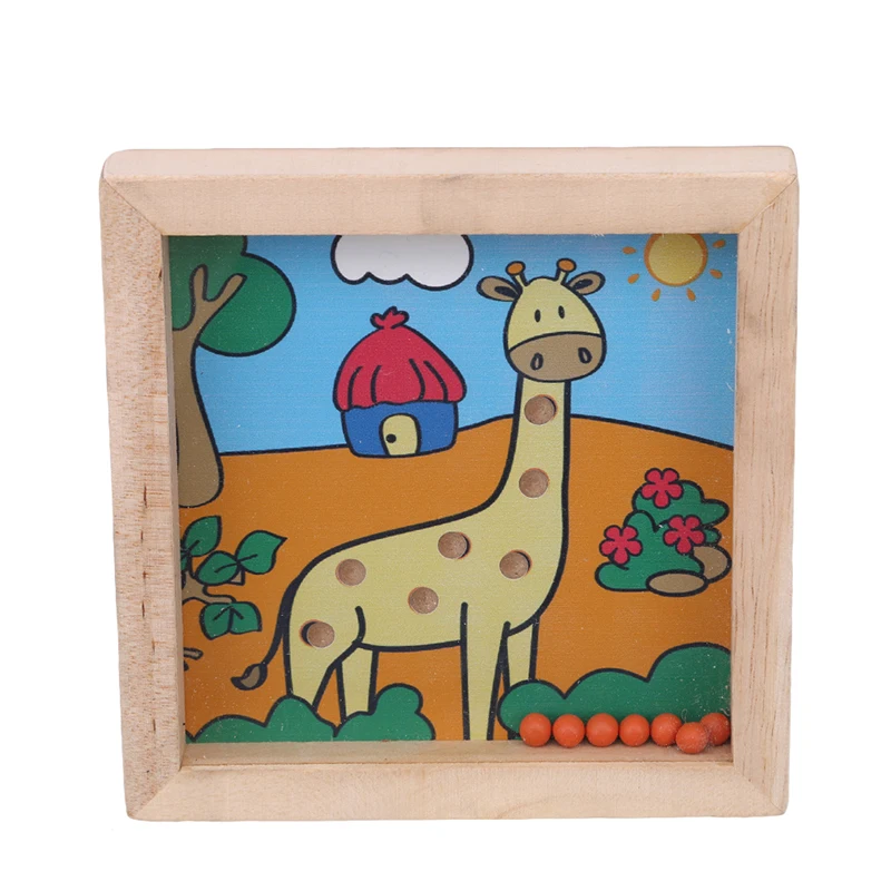 

Children Wooden Chicken Beads Hand Maze Game Children Balance Balance Beads Ball Maze Games Baby Intellectual Development Toys