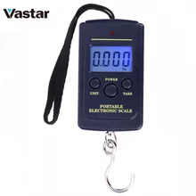 Vastar 40 кг x 10 г Мини цифровые весы для рыбалки, багажа, путешествий, взвешивания, Steelyard, портативные электронные весы с подвесным крючком