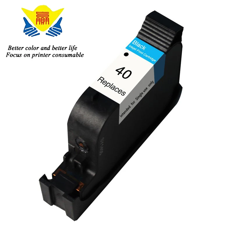 

JIANYNGCHEN Remanufactured Ink Cartridge replacement For HP Deskjet 250C 650C 1200C For HP40 (51640A) (2Pieces/Lot)