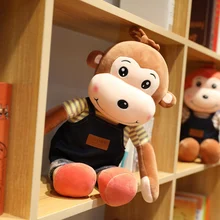 New 1pc 60-90cm Lovely Cartoon Monkey Strap Pants Monkey Cotton Plush Toy Very Soft Doll Throw Pillow Birthday Gift Christmas цена New 1pc 60-90cm Lovely Cartoon Monkey Strap Pants Monkey Cotton Plush Toy Very Soft Doll Throw Pillow Birthday Gift Christmas цены онлайн