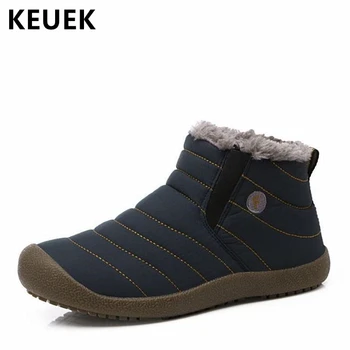 

Top Selling Winter Men shoes Waterproof Snow boots Big size Cotton-padded shoes Warm Plush Lovers Ankle boots 02A