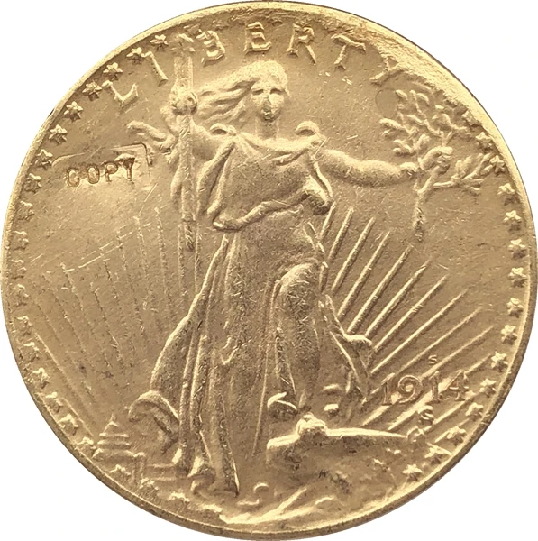 1914-S $20 св. Гауденс копия монет | Дом и сад