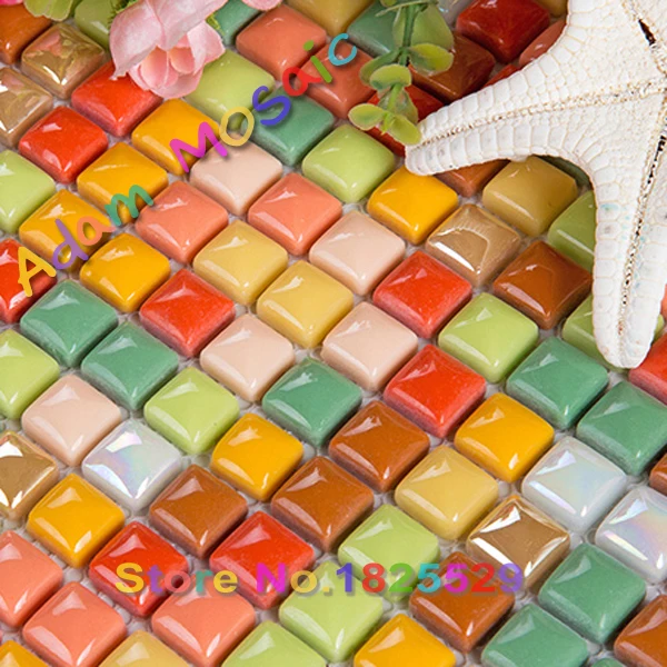 iridescent mosaic tiles porcelain color subway tile rainbow tiles
