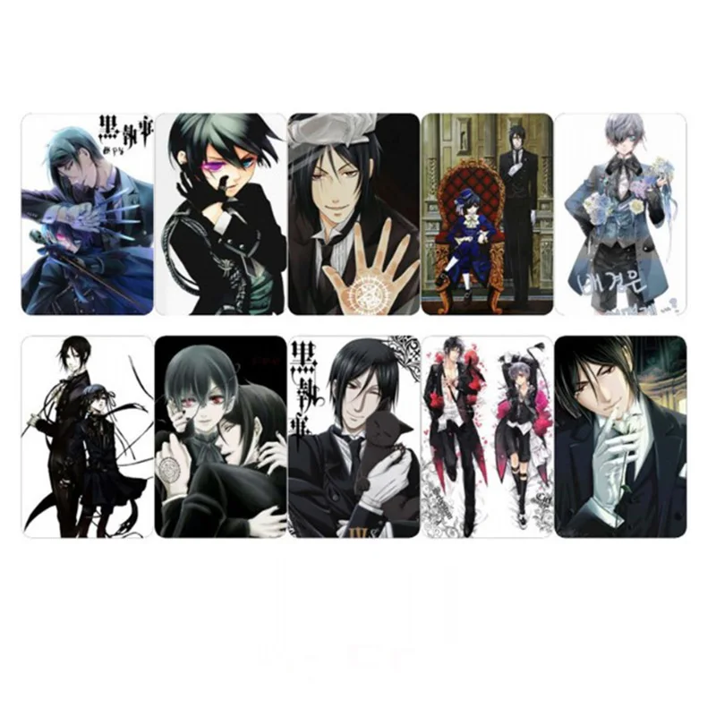 

10 Pcs/set New Black Butler Kuroshitsuji Stickers Toys Anime Souvenir Card Sticker DIY Decoration Self-Adhesive Classic Toy