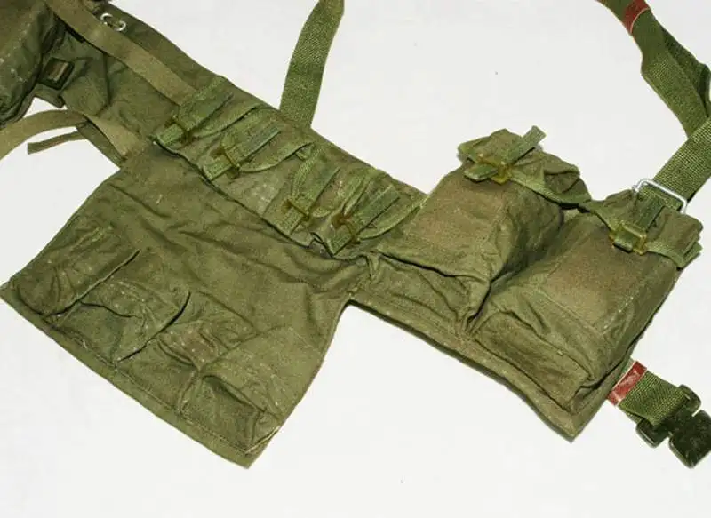 Surplus Chinese Type 63 Rifle Combat Webbing Bandolier Gear Pouches- CN020