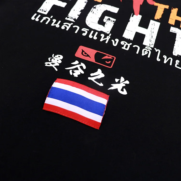 VSZAP бокс ММА футболка для занятий спортом борьба боевых искусств фитнес Бангкок Training для мужчин