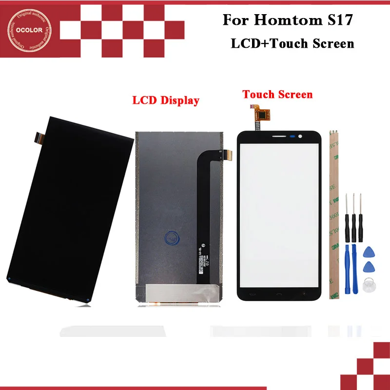 Ocolor для HOMTOM S17 ЖК дисплей сенсорный экран 5 дюймов аксессуары телефонов запасные