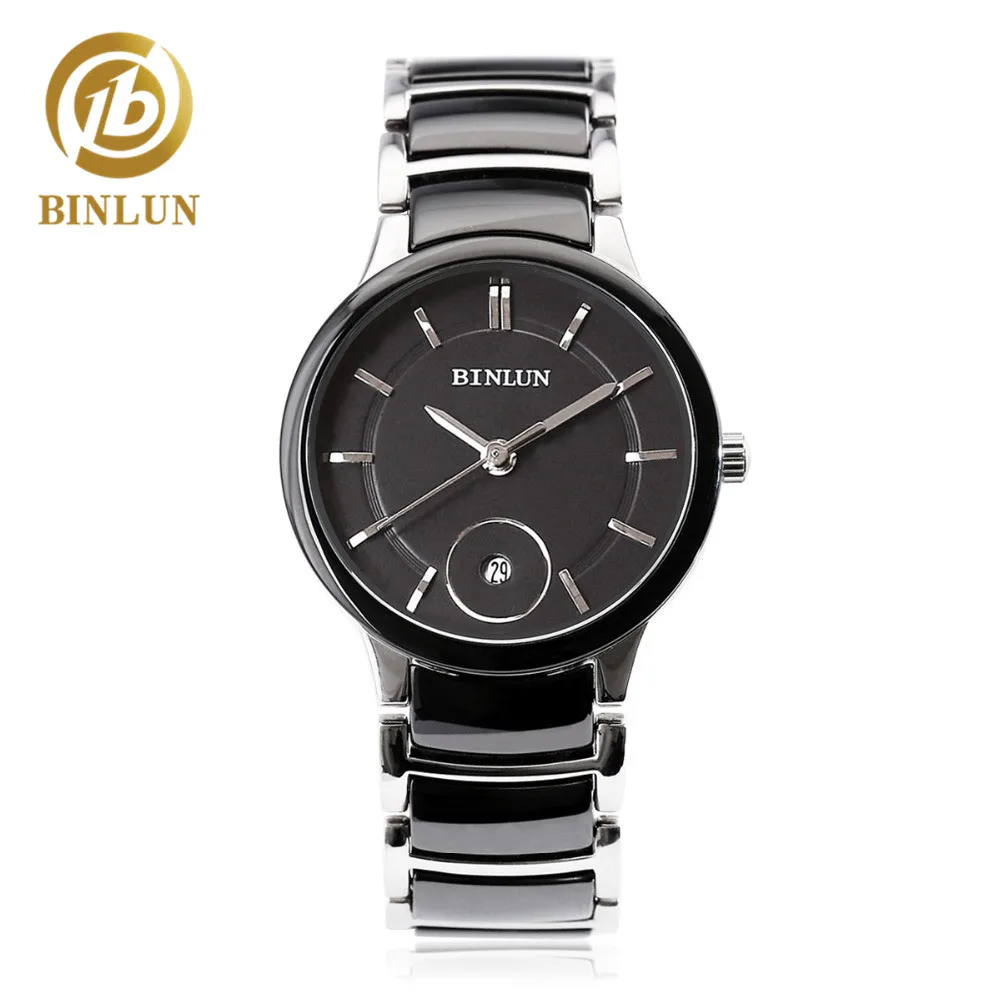 

BINLUN Ceramic Quartz Watch Couple Men Women Unisex Automatic Quartz Watch Fashion Simple Style Stainless Steel Quartz Watch