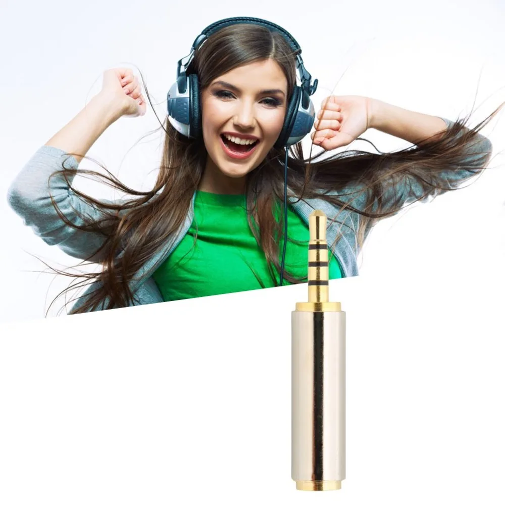 

Gold 2.5 mm Male to 3.5 mm Female audio Stereo Adapter Plug Converter Headphone Jack Dropshipping