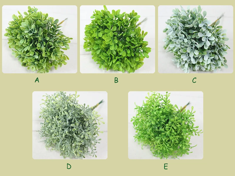 JAROWN Artificial Plants Simulation Flower Flocking Plastic Grass Wedding Home Garden Decor Landscape Wall Handmade DIY Material (27)