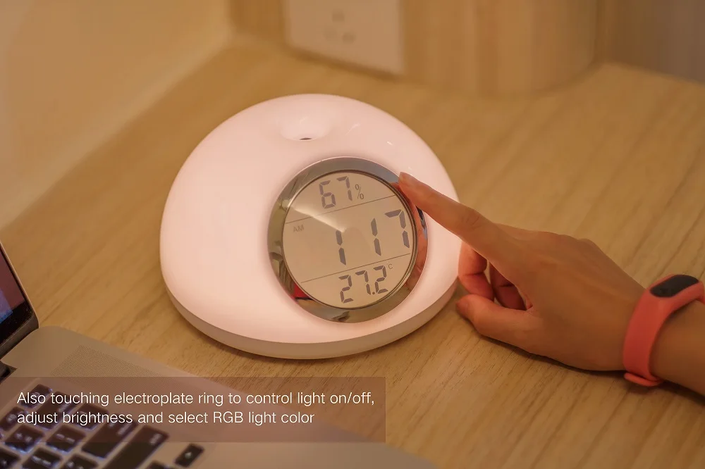 Led Wake Up Lights Alarm Clock Time Motion Sensor Gesture Control Sunrise Simulator 7 Color Smart Night Lighting Dropshipping (10)