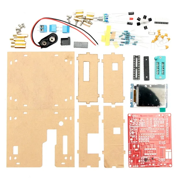 DIY Mega328 Транзистор тестер комплект емкость индуктивность ESR метр диодный Триод с чехлом 6,8 в 12 В постоянного тока