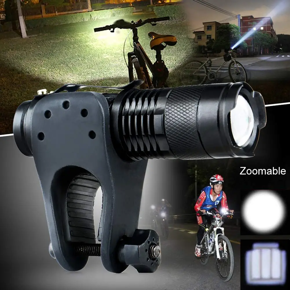 Bicycle head Light  CREE LED 1200LM Cycling bike With Mount Flashlight Torch Outdoor camping adventure Rotary Zooming Light