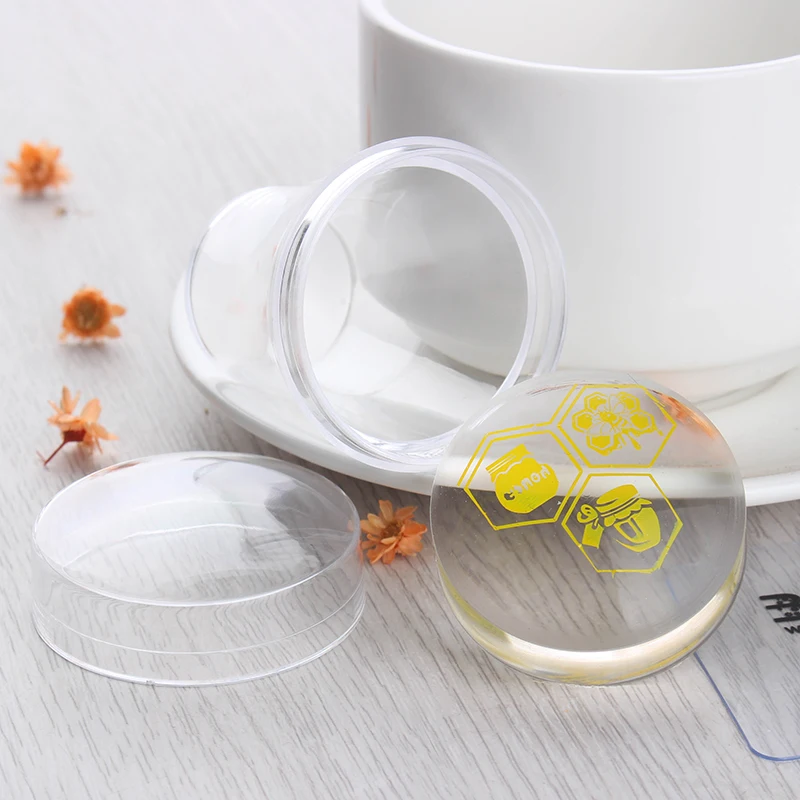 

Clear Jelly Nail Stamper 4cm XL Silicone Marshmallow with Cap Manicure Nail Art Stamper & Scraper Nail Art Stamping Tool Set