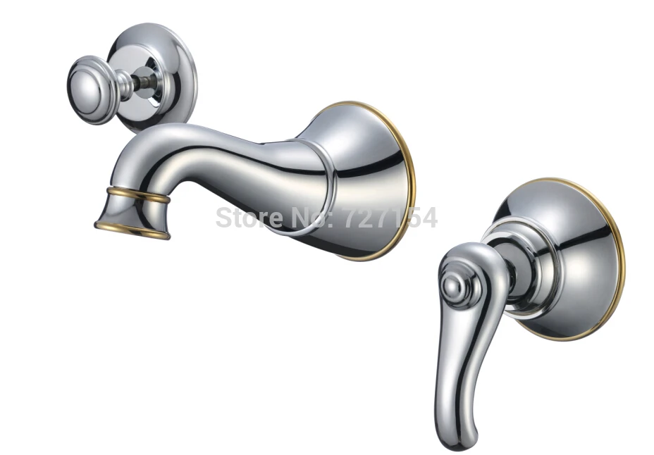 

Modern Polished Chrome Waterfall Basin Faucet Single Handle Mixer Tap W/ Drainer