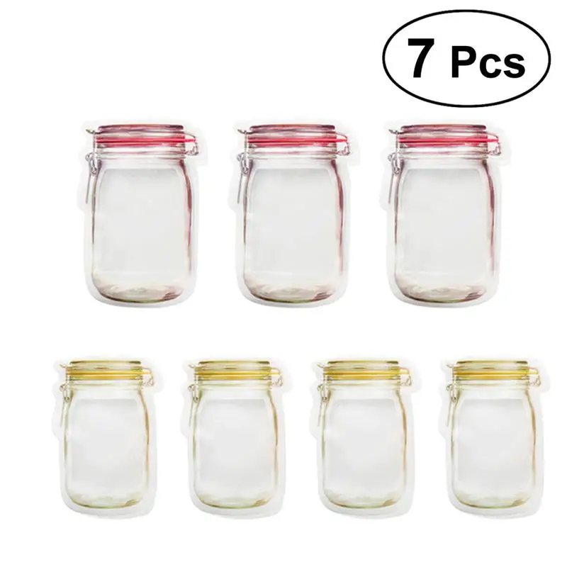 

Reusable Dispenser Bag Seal Bags Storage Bags Clear Bottle Type Thickening for Storaging Snacks Bread Food