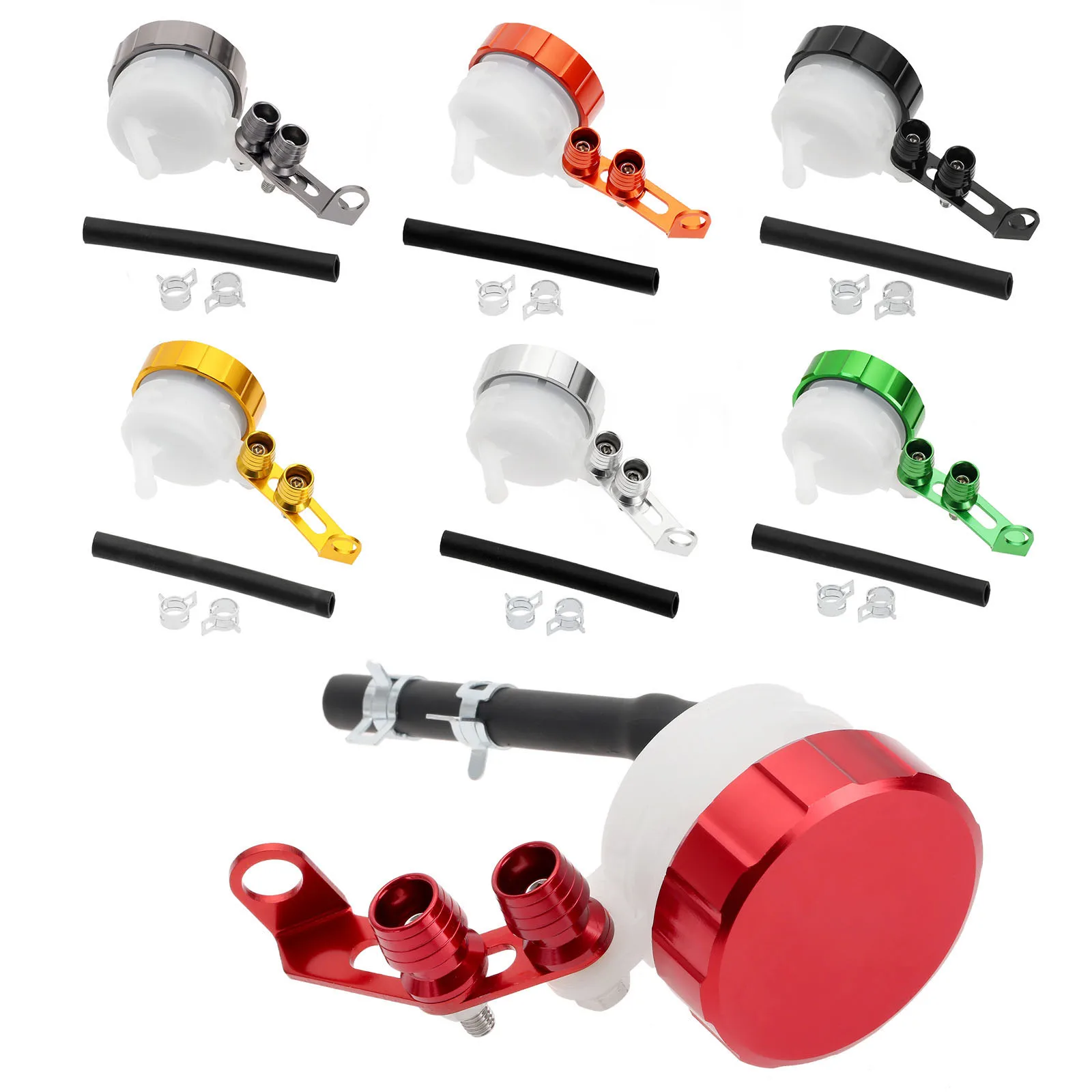 

Motorcycle Aluminum CNC Front Brake Clutch Tank Fluid Cup Oil Cylinder Reservoir Motorcycle Brake Oil Can