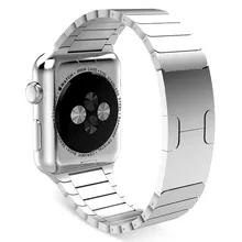 Цепь из нержавеющей Стали Форме Ремешок Оригинальная Застежка Для Apple Watch iwatch полосы серебра С Разъемом Адаптера 38mm42mm