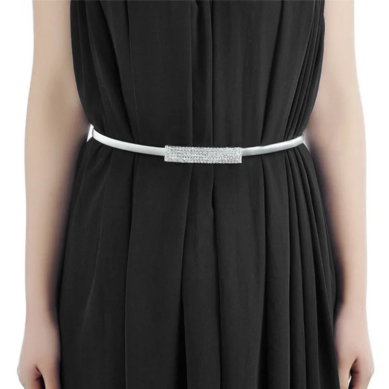 Spring Loaded Elastic Gold Chain Waist Belt Women Decorative Gold