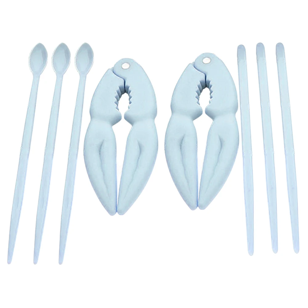 

8pcs/set Shell Opener Sea Food Tool Spoon Needle Tableware Plastic Crab Tools Kits Seafood Nut Lobster