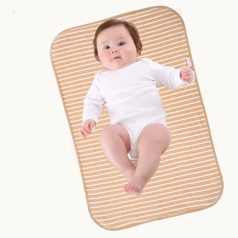 

3 Pcs/Kit Roll Type Striped Baby Changing Mat Newborn Baby Changing Pad&Cover Baby Mattress Baby Travel Bed Sheet