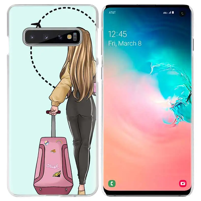 Vogue для йоги, спортивная сумка для йоги, чехол для samsung Galaxy S10 5G S10e S9 S8 M30 M20 M10 J4 J6 плюс J8 Note 8 9 прозрачный жесткий чехол из ПК для телефона