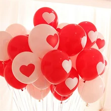 MMQWEC 50 шт. 10 дюймов сердце любовь белые латексные воздушные шары для свадьбы, помолвки красные воздушные шары с дизайном «сердце» украшения на день рождения