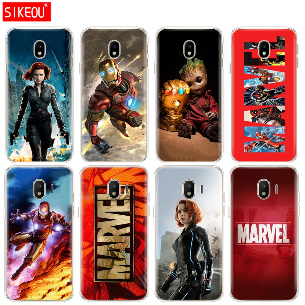 

silicone cover phone case for Samsung Galaxy J3 J5 J7 2017 J330 J530 J730 PRO j2 2018 Marvel superheroes