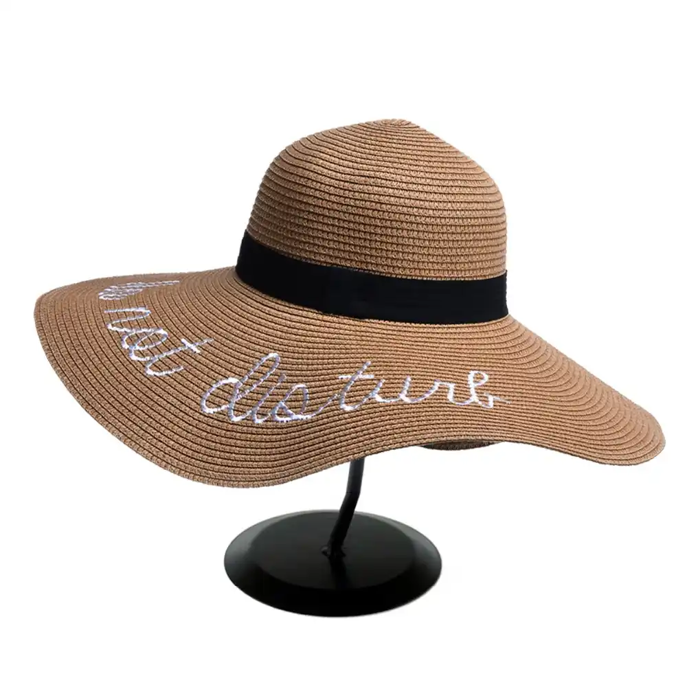 tan floppy beach hat
