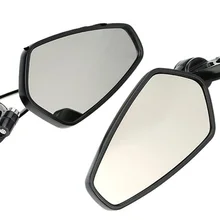 2 шт 7/" 22 мм пятиугольник универсальный мотоцикл черная круглая ручка бар конец заднего вида боковое зеркало заднего вида