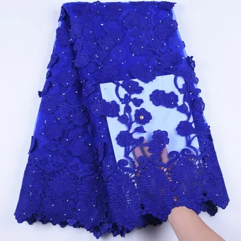

Embroidered Nigerian Net Laces Fabric Bridal High Quality French Tulle Lace Fabric 3D Milk Silk Cotton Lace A1628