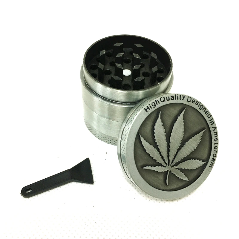 

Grinder 40mm 50mm 4levels Zinc Alloy High Quality Herb Grinder Tobacco Smoke Crusher for Hookah Shisha Water Pipe Drop Shipping