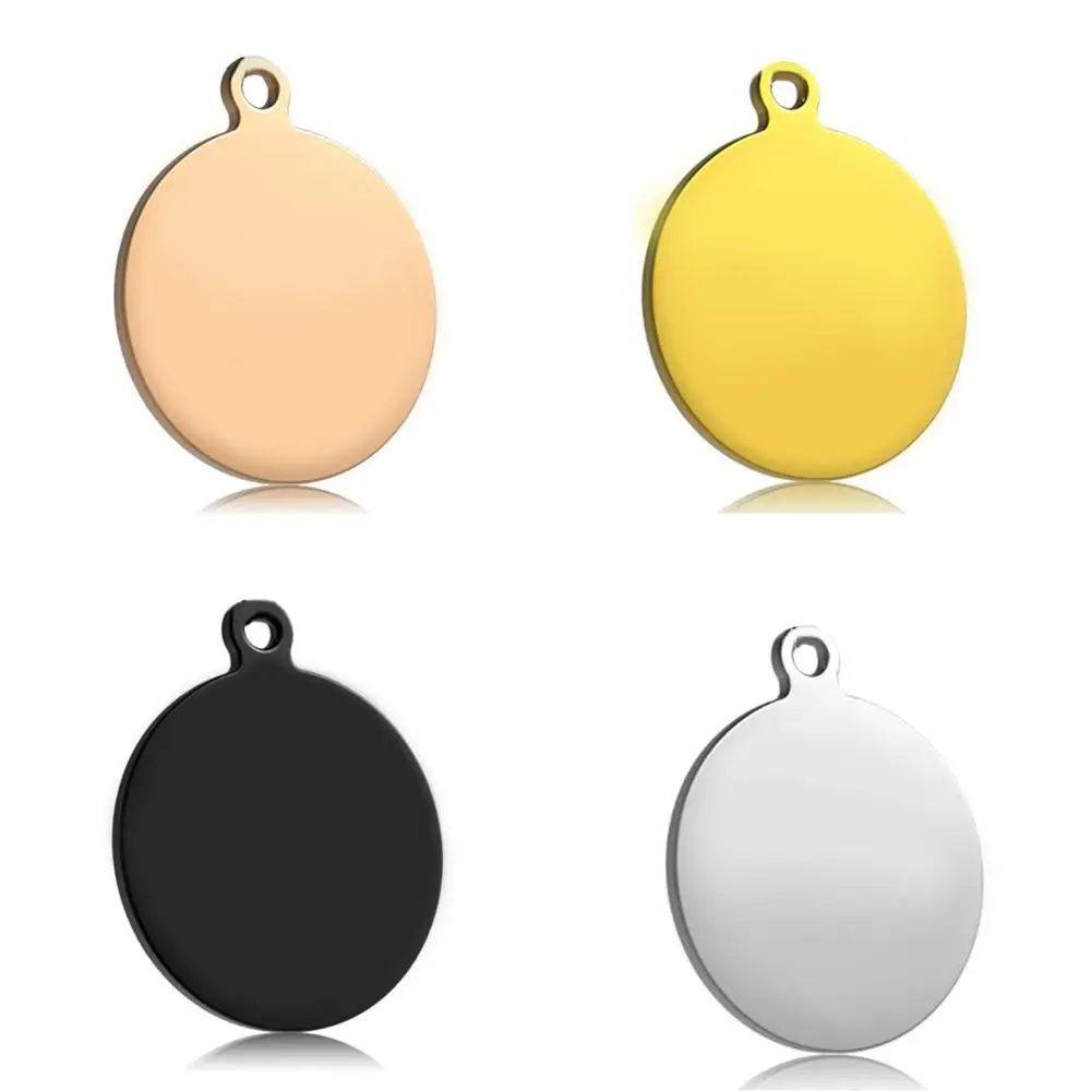 

Fashion Military Army ID 5 Colors Stainless Steel Blank Round Dog Tags Pendant Quality Pendant Necklace Jewelry,Hypoallergenic