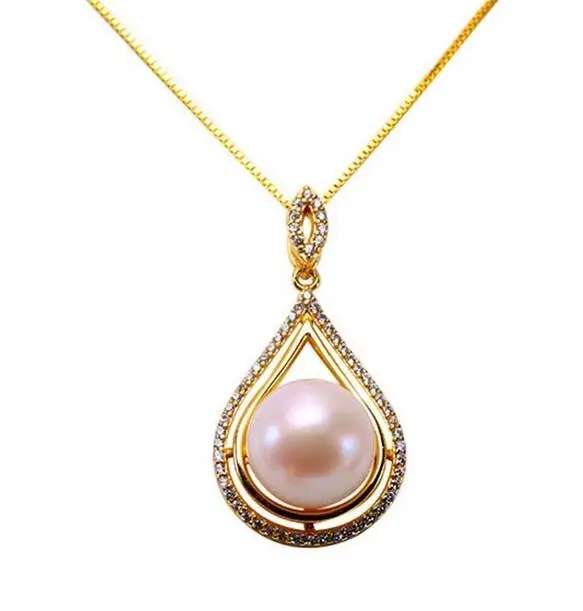 

Wholesale price ^^^Fashion 11.5mm White Natural Cultured Freshwater Pearl Pendant in Silver