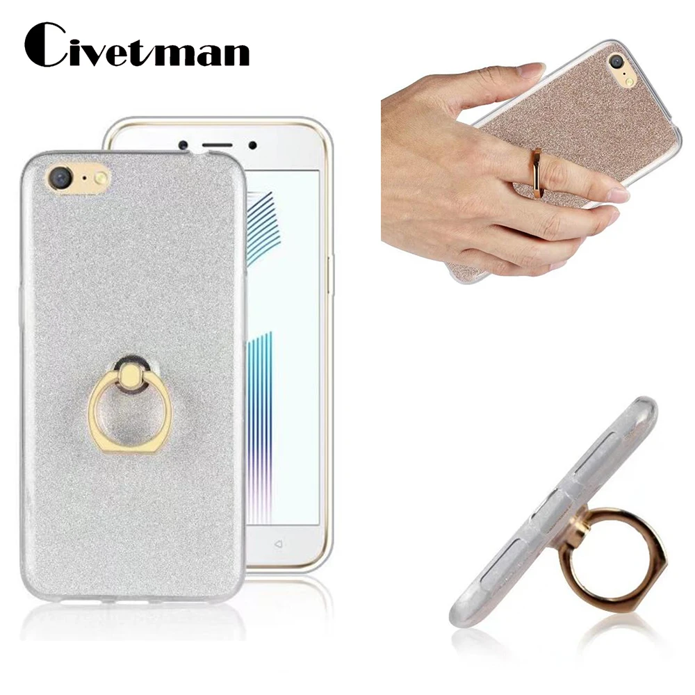 Cover Mobile Phone Case For OPPO A71 5 2 TPU Silicone Gel Transparent Shell Flash Glitter 