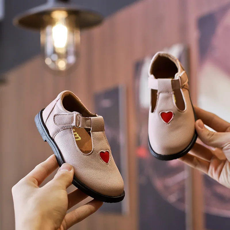 

AFDSWG PU child shoe girl princess red kids stud shoes pink girls moccasins black leather shoes kids kids princess shoes