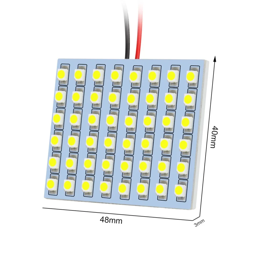 C5W светодиодная гирлянда BA9S T4W T10 W5W Светодиодная лампа 48SMD панель купольный